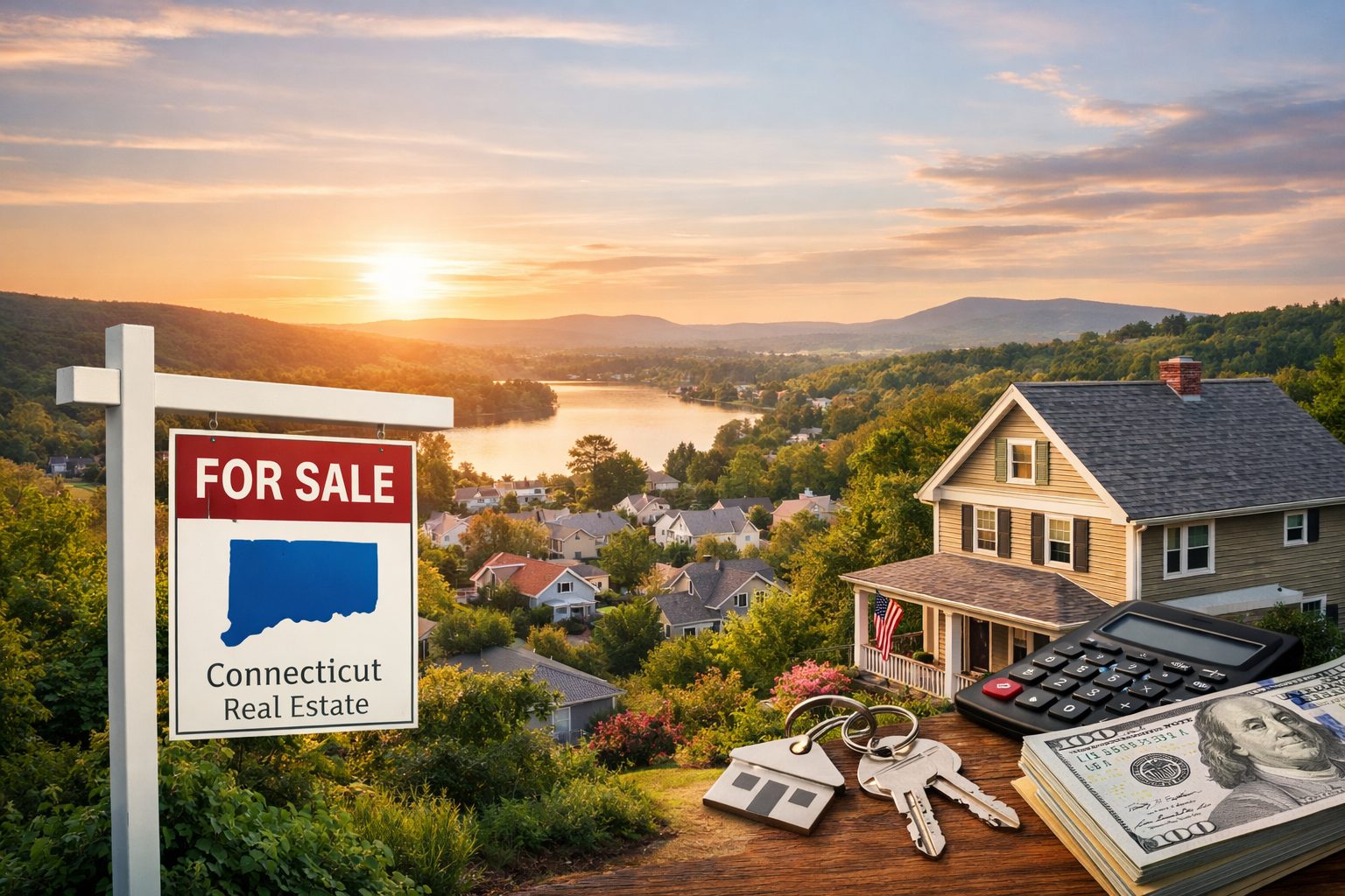 Connecticut housing market 2026 showing homes for sale and residential neighborhoods